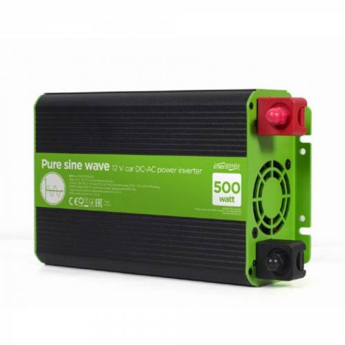Invertor de tensiune Gembrid EG-PWC-PS500-01, 500W Invertor de tensiune Gembrid EG-PWC-PS500-01, 500W