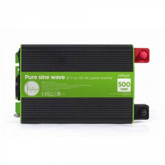 Invertor de tensiune Gembrid EG-PWC-PS500-01, 500W Invertor de tensiune Gembrid EG-PWC-PS500-01, 500W