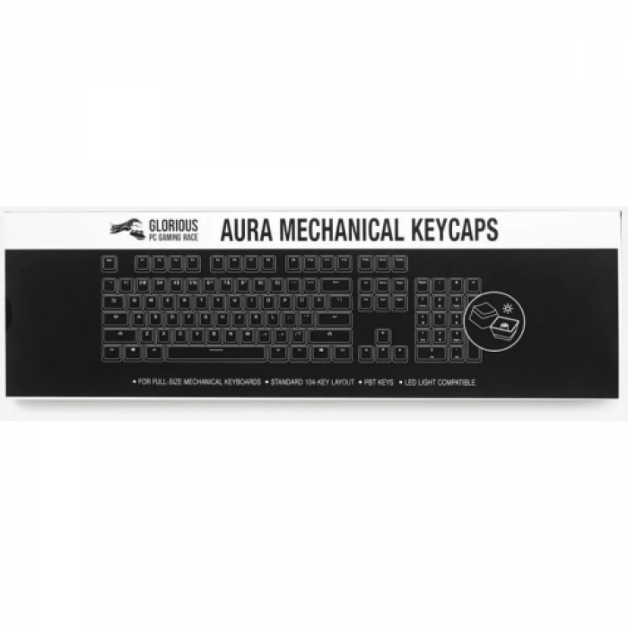 Keycaps Glorious PC Gaming Race Aura, Black