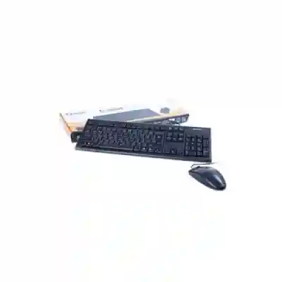Kit A4Tech KR-8520D - Tastatura KR-85, USB, Black + Mouse Optic OP-620D, USB, Black