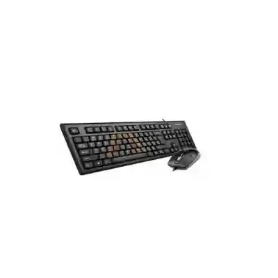 Kit A4Tech KRS-8572 - Tastatura KRS-85, USB, Black + Mouse Optic OP-720-B, USB, Black