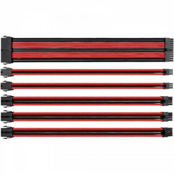 Kit Cablu componente Thermaltake TtMod Sleeve, Red/Black