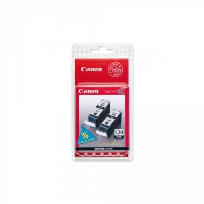 Kit Cartus Cerneala Canon PGI-520 Twin Pack Black - BS2932B009AA