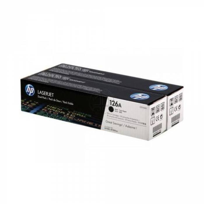 Kit Cartus Toner HP 126A CE310AD Dual Pack Black