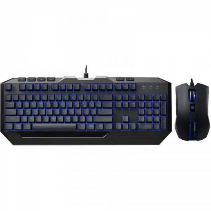 Kit Cooler Master Storm Devastator II Tastatura Blue LED, USB, Black + Mouse optic, Blue LED, USB, Black