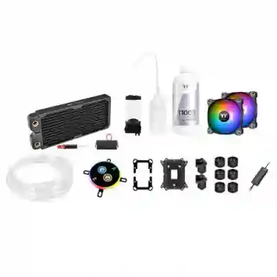 Kit cooler procesor Thermaltake Pacific C240 DDC Soft Tube, RGB LED, 120mm