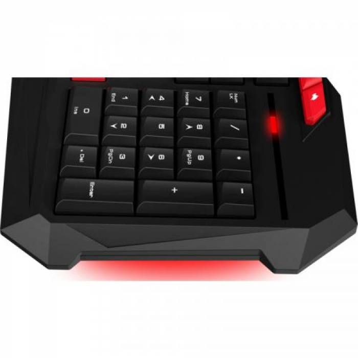 Kit Gamdias ARES V2 ESSENTIAL Combo - Tastatura Ares II Essential GKB100, Red LED, USB, Black + Mouse optic Demeter II GMS5001, USB, Black