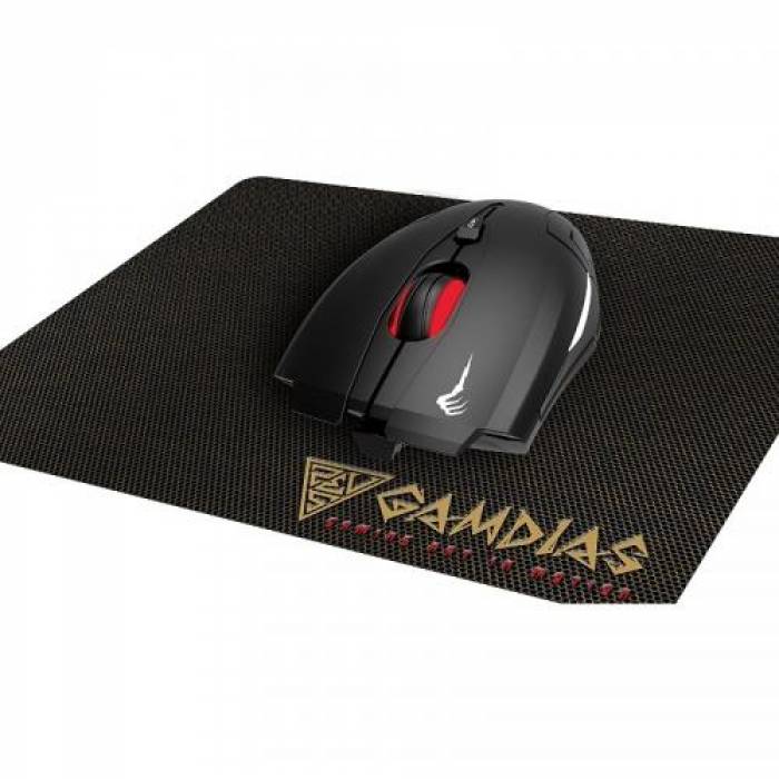 Kit Gamdias Mouse optic DEMETER E1 RGB LED, USB, Black + Mouse Pad NYX E1, Black