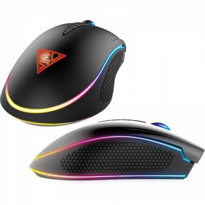 Kit Gamdias Mouse optic Zeus E1, RGB LED, USB, Black + Mouse Pad NYX E1, Black