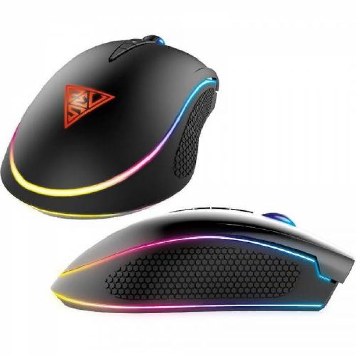 Kit Gamdias Mouse optic Zeus E1A, RGB LED, USB, Black + Mouse Pad NYX E1, Black