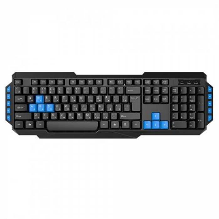 Kit Gamdias POSEIDON E1 3-in-1 Combo - Tastatura C100, USB, Black + Mouse optic Demeter E2, USB, Black + Casti cu microfon NYX E1, Jack 3.5mm, Black