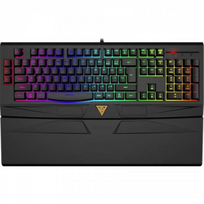 Kit Gamdias - Tastatura ARES 7 COLOR GKB6011, RGB LED, USB, Black + Mouse optic Ourea FPS GMS5501, LED, USB, Black