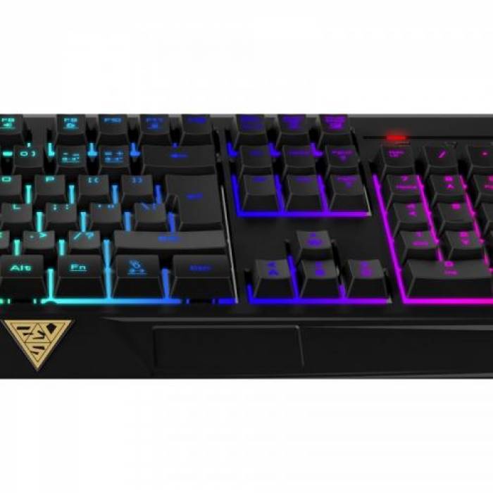 Kit Gamdias - Tastatura ARES 7 COLOR GKB6011, RGB LED, USB, Black + Mouse optic Ourea FPS GMS5501, LED, USB, Black