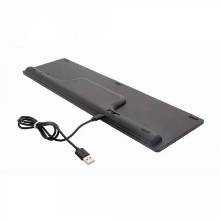 Kit Gembird KBS-ECLIPSE-M500 - Tastatura, USB Wireless, Black + Mouse Optic, USB Wireless, Black