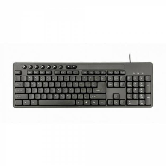 Kit Gembird KBS-UM-04 - Tastatura, USB, Black + Mouse Optic, USB, Black