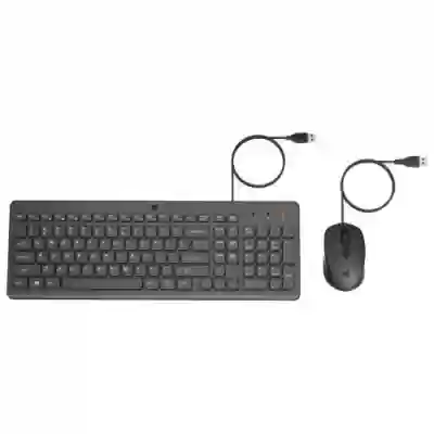 Kit HP 150 - Tastatura, USB, Black + Mouse Optic, USB, Black