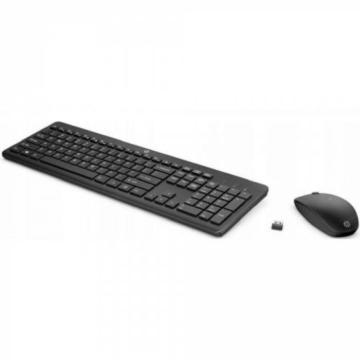Kit HP 230 - Tastatura Wireless, USB, Black + Mouse Optic, USB Wireless, Black