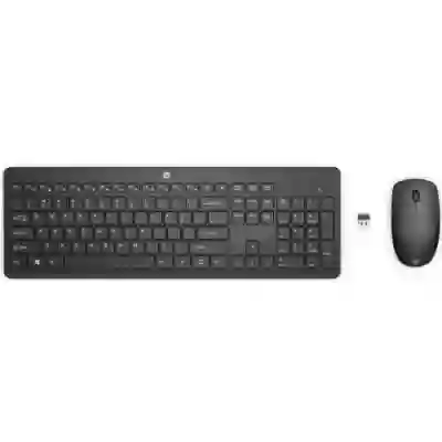 Kit HP 230 - Tastatura Wireless, USB, Black + Mouse Optic, USB Wireless, Black