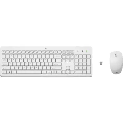 Kit HP 230 - Tastatura Wireless, USB, White + Mouse Optic, USB Wireless, White