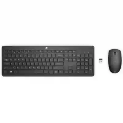 Kit HP 235 - Tastatura Wireless, USB, Black + Mouse Optic, USB Wireless, Black