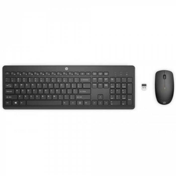 Kit HP 235 - Tastatura Wireless, USB, Black + Mouse Optic, USB Wireless, Black