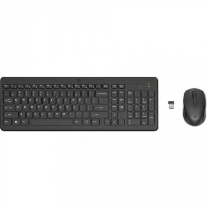 Kit HP 330 - Tastatura Wireless, USB, Black + Mouse Optic, USB Wireless, Black