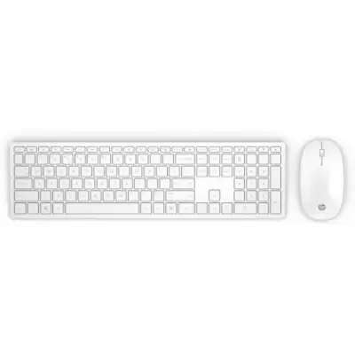 Kit HP Pavilion 800 - Tastatura, USB Wireless, White + Mouse Optic, USB Wireless, White