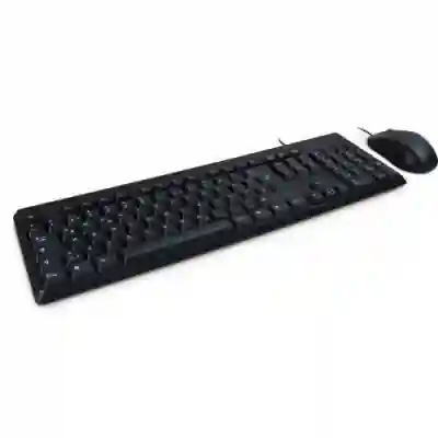 Kit Inter-Tech Eterno KM-3123 - Tastatura, USB, Black + Mouse Optic, USB, Black