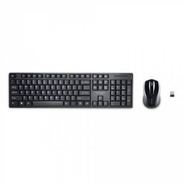 Kit Kensington Pro Fit - Tastatura, USB, Black + Mouse Optic, USB Wireless, Black