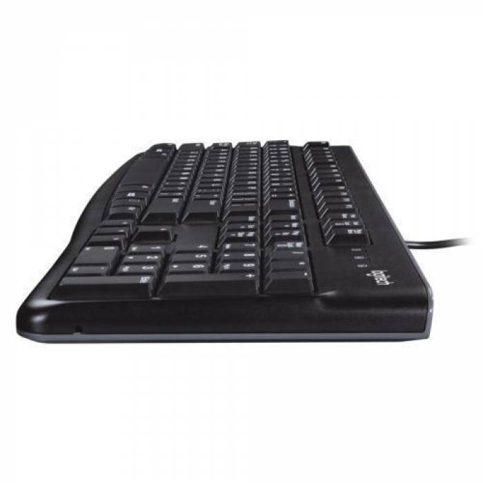 Kit Logitech MK120 - Tastatura, USB, Layout UK, Black + Mouse Optic, USB, Black