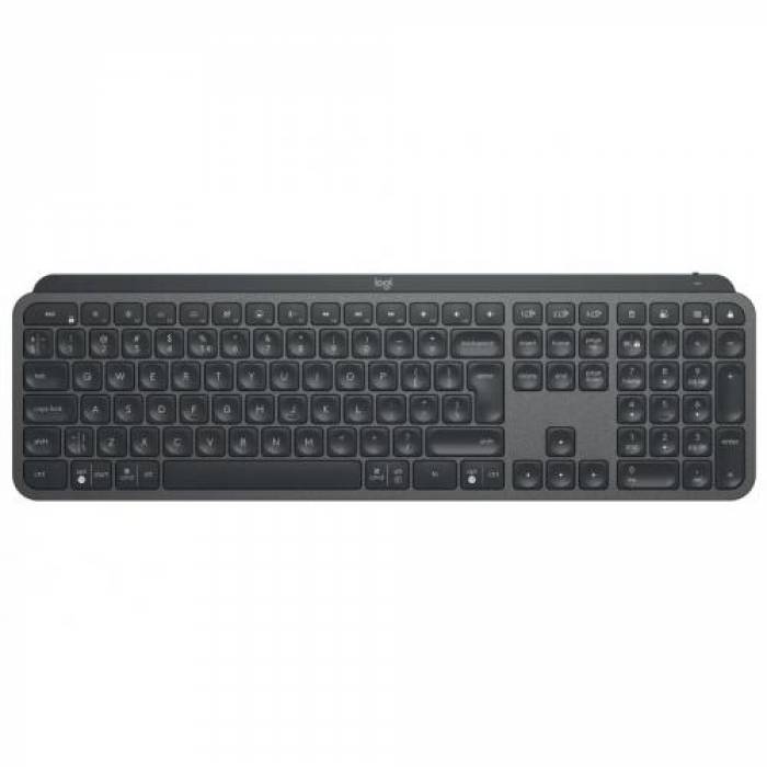 Kit Logitech MX KEYS Combo for Business - Tastatura MX KEYS, Bluetooth, Layout US, Graphite + Mouse Optic MX Master 3, Bluetooth, Graphite