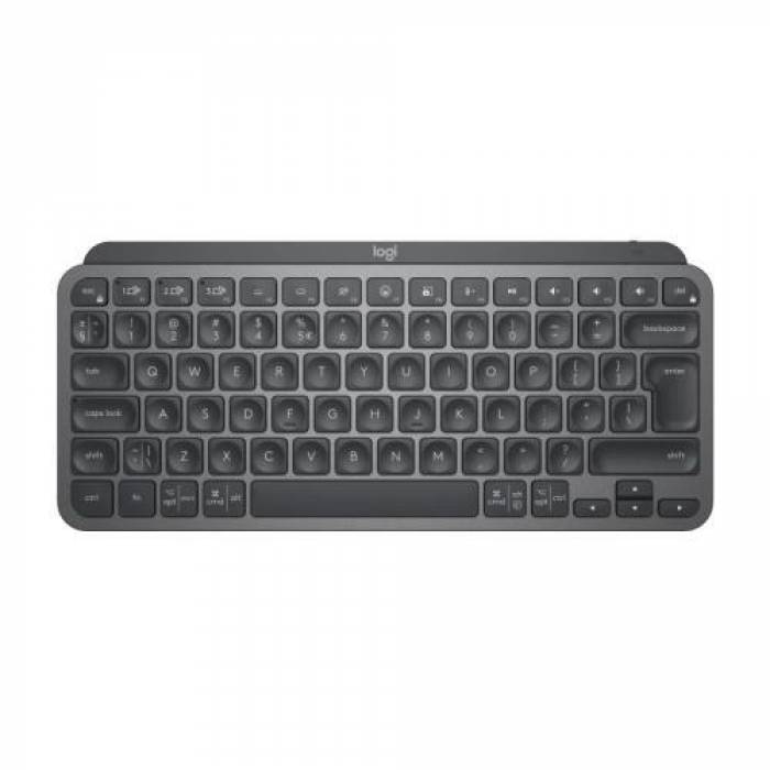 Kit Logitech MX Keys Mini Combo for Business - Tastatura MX Keys Mini, White LED, Bluetooth, Layout UK, Graphite + Mouse Optic MX Anywhere 3, Bluetooth, Graphite