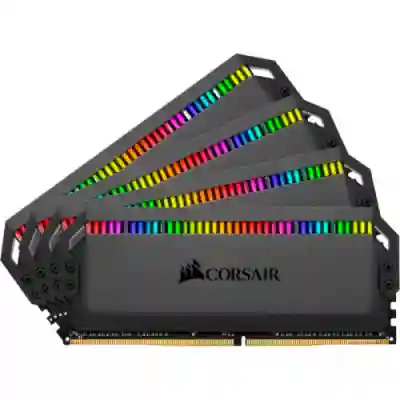 Kit Memorie Corsair Dominator Platinum RGB 128GB, DDR4-3200MHz, CL16, Quad Channel