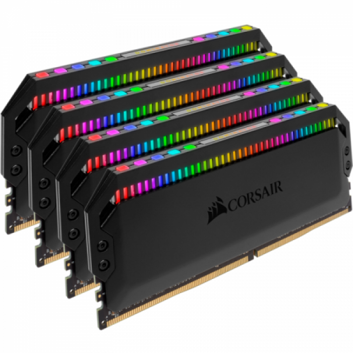 Kit Memorie Corsair Dominator Platinum RGB 128GB, DDR4-3600MHz, CL18, Quad Channel