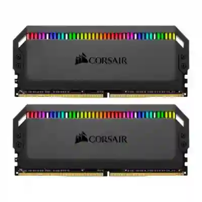 Kit Memorie Corsair Dominator Platinum RGB, 16GB, DDR4-3200MHz, CL16, Dual Channel