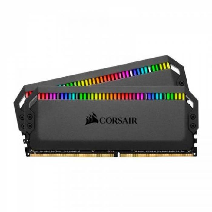 Kit Memorie Corsair Dominator Platinum RGB, 16GB, DDR4-3200MHz, CL16, Dual Channel