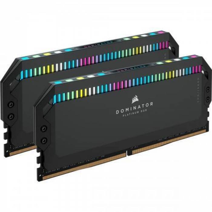 Kit memorie Corsair Dominator Platinum RGB 64GB, DDR5-5200MHz, CL40, Dual Channel