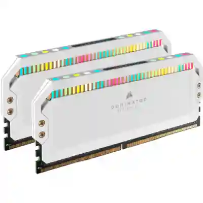 Kit Memorie Corsair DOMINATOR PLATINUM RGB White 64GB, DDR5-5600MHz, CL40, Dual Channel