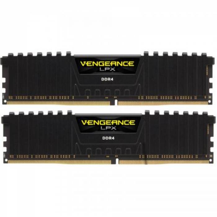 Kit Memorie Corsair Vengeance LPX Black 16GB DDR4-2666Mhz, CL16 Dual Channel