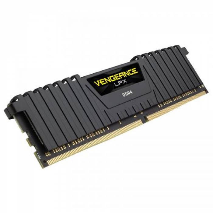 Kit Memorie Corsair Vengeance LPX Black, 16GB, DDR4-3600MHz, CL18, Dual Channel