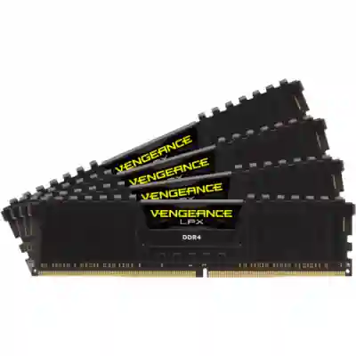 Kit Memorie Corsair Vengeance LPX Black 64GB DDR4-2666Mhz, CL16 Quad Channel