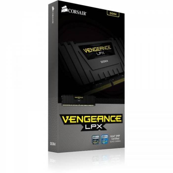Kit Memorie Corsair Vengeance LPX Black 64GB, DDR4-3000MHz, CL16, Quad Channel