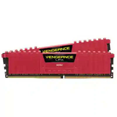 Kit Memorie Corsair Vengeance LPX Red 16GB, DDR4-3000MHz, CL15, Dual Channel