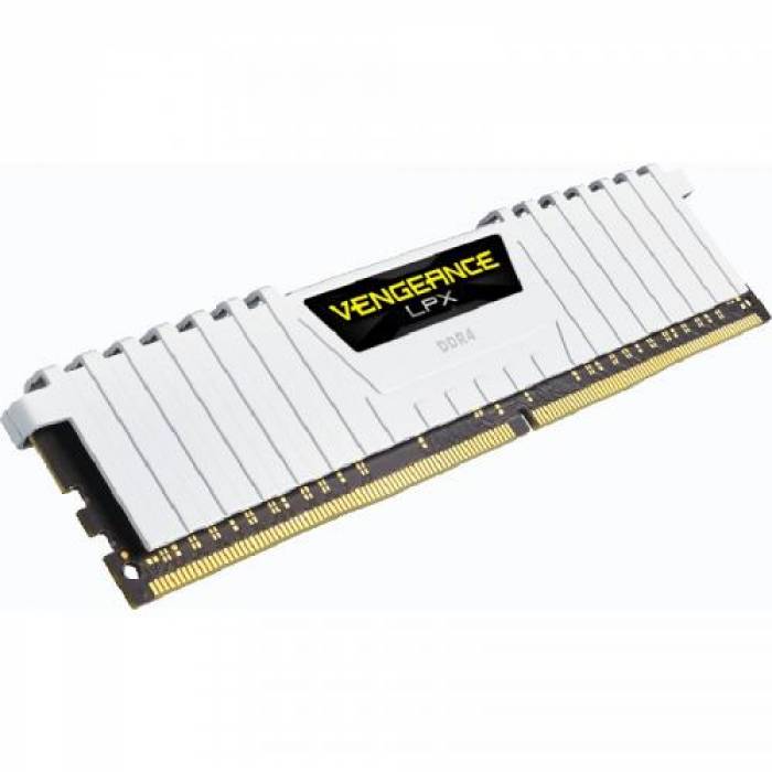 Kit Memorie Corsair Vengeance LPX White 16GB, DDR4-3000MHz, CL16, Dual Channel