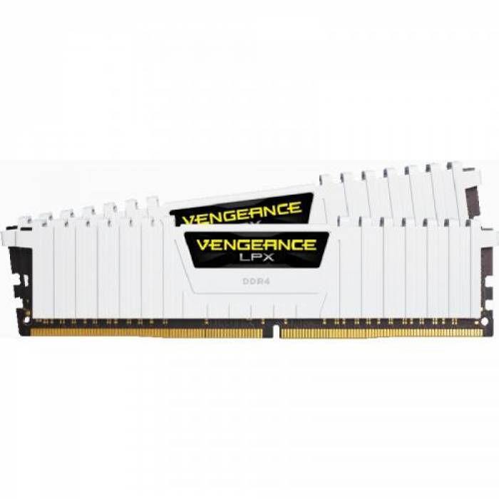 Kit Memorie Corsair Vengeance LPX White 16GB, DDR4-3200MHz, CL16, Dual Channel