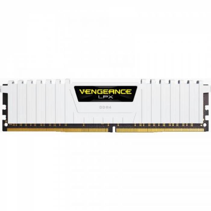Kit Memorie Corsair Vengeance LPX White 16GB, DDR4-3200MHz, CL16, Dual Channel