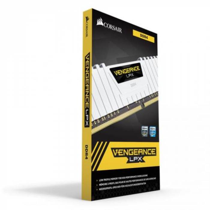 Kit Memorie Corsair Vengeance LPX White, 32GB, DDR4-3200MHz, CL16, Dual Channel