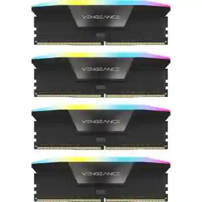 Kit Memorie Corsair Vengeance RGB 192GB, DDR5-5200MHz, CL38, Quad Channel