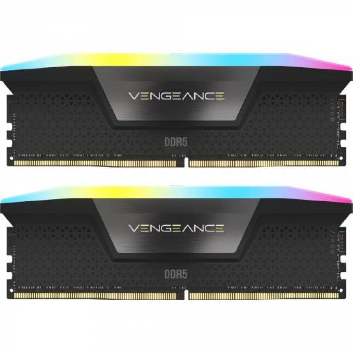 Kit Memorie Corsair Vengeance RGB 32GB, DDR5-6400MHz, CL36, Dual Channel