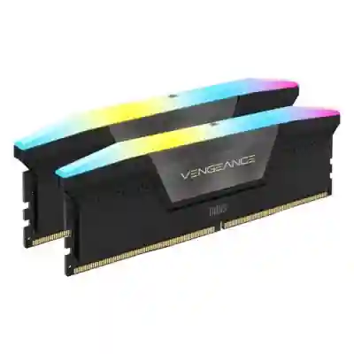 Kit Memorie Corsair Vengeance RGB, 64GB, DDR5-5600MHz, CL36, Quad Channel